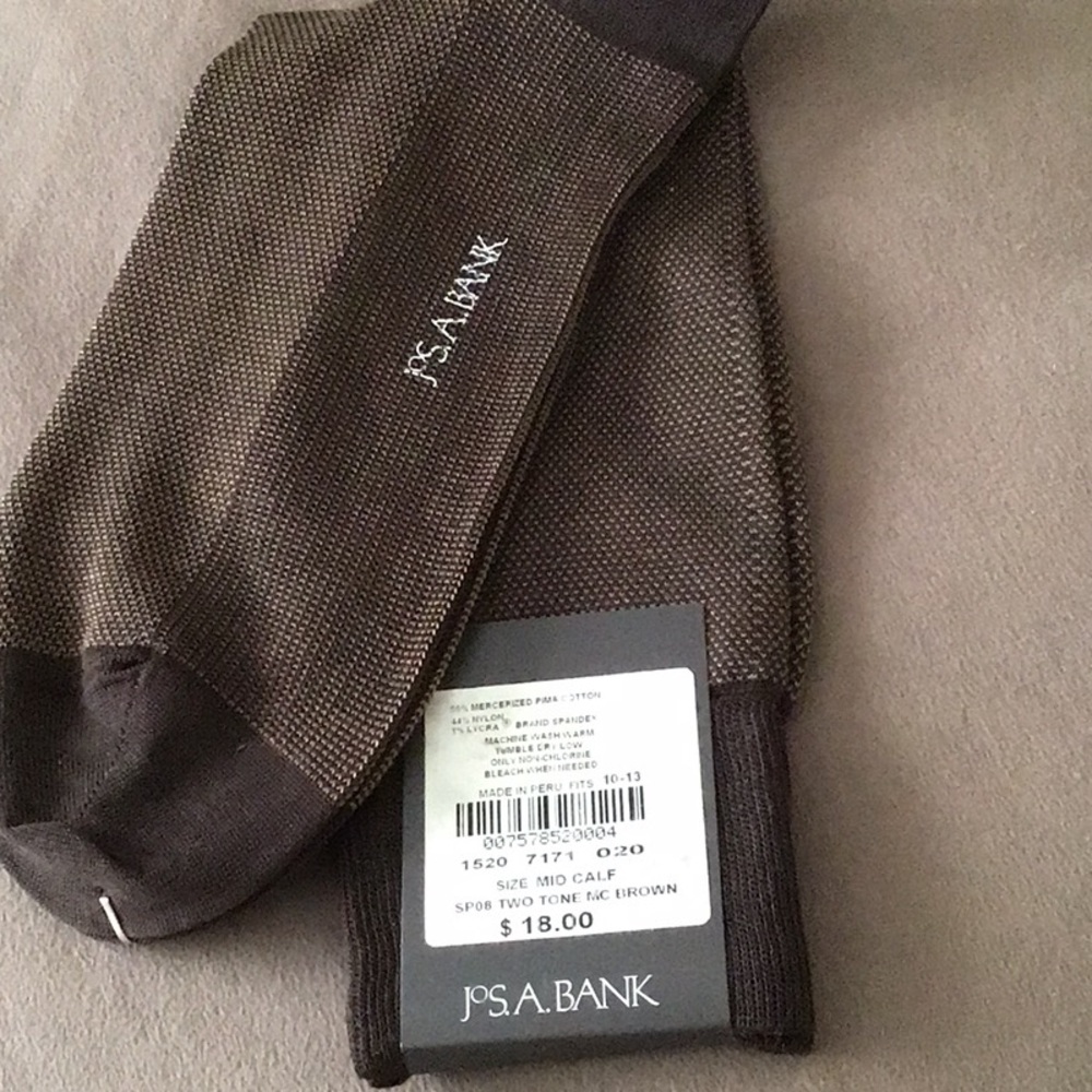 Jos. A. Bank Two-Tone Brown Dress Socks